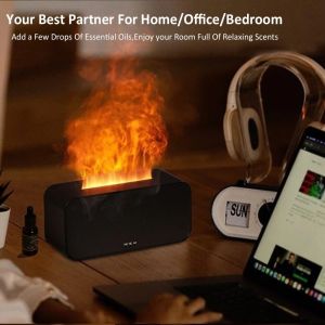 LIANG 7 Chế Độ Thay Đổi Màu Sắc Máy tạo độ ẩm hương thơm ngọn lửa Hoạt động yên tĩnh Đã được cấp nguồn Máy khuếch tán tinh dầu Thẩm mỹ Thời gian 5 giờ Máy tạo độ ẩm không khí di động Phòng ngủ