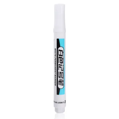 5Pcs White Permanent Marker Pens 0.7/1.0/2.5MM Paint Markers White Paint Pen Oily Waterproof White Graffiti Markers White Acrylic Paint Pens for Wood/Rock/Plastic/Leather/Glass/Metal/Art Supplies