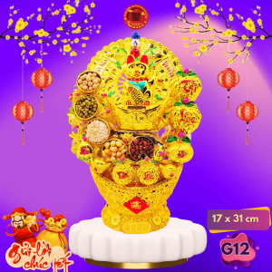 Tháp tỏi phong thủy mèo ngoắc tay năng lượng có đèn - TỎI CÁT TƯỜNG