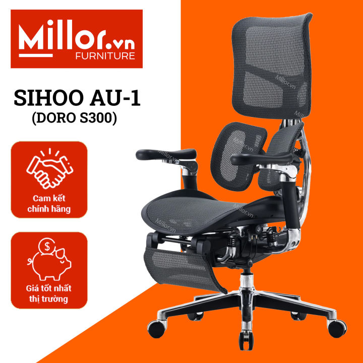 Sihoo AU-1 (Doro S300) Đen - Ghế văn phòng công thái học - Ergonomic Chair