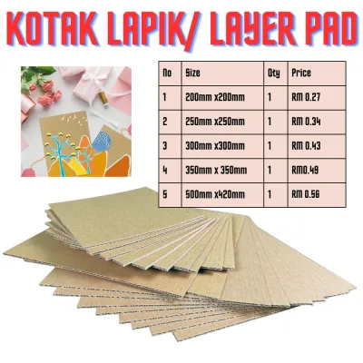 Kotak Lapik Layer Pad Packaging Box Carton Box Cardboard Packing box