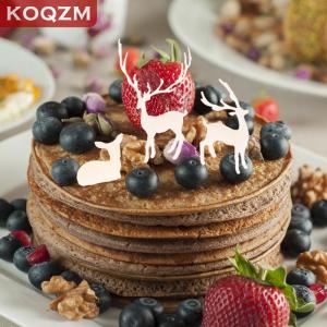[COD] KOQZM KITCHEN 1Pc Mini Resin Deer Christmas Forest Elk White Dessert Table Decor Merry Christmas Decor For Home Kids New Year Gift