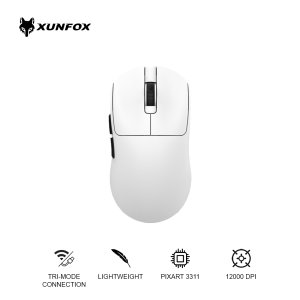 XUNFOX H8 Tri-mode 12000 DPI 2.4G Wireless Wired Definition Gaming Mouse