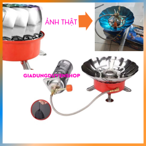 Bếp gas du lịch mini xếp gọn hợp kim thép cao cấpBẾP GA MINI DU LỊCH SIÊU NHỎ GỌN XẾP GỌN ĐƯỢC (CÓ CHẮN GIÓ VÀ DÂY DẪN GA AN TOÀN)