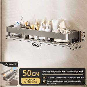 MECOME ไม่ต้องเจาะ ชั้นวางของในห้องน้ำ ถอดออกได้ ติดผนัง ชั้นวางมุมสำหรับอาบน้ำ ทนทาน ติดตั้งง่าย ชั้นวางของในห้องอาบน้ำ บ้าน