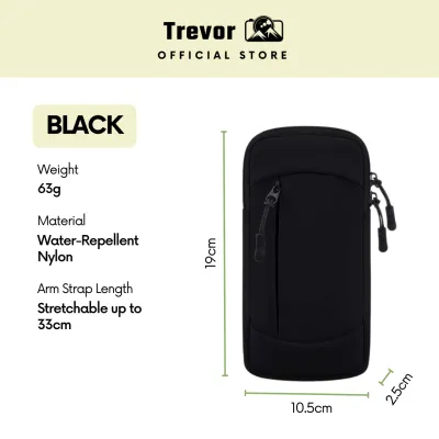 TREVOR Phone Armband - Hand Wrist Travel Running Exercise Cycling Arm Pouch Sport Bag 跑步骑行运动手机臂包