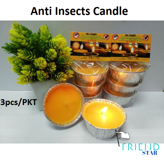 [3pcs] Anti Insects Candle / Mosquito Repellent Candles / Lilin Anti Lalat Lazada