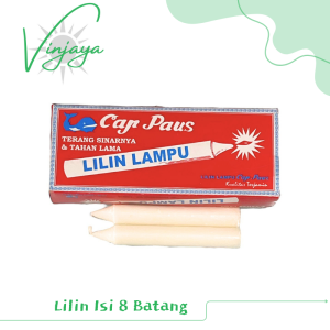 lilin putih cap paus isi 8 btg