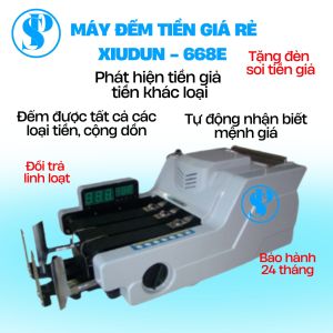 Máy đếm tiền XIUDUN -668E máy đếm tiền đa chức năng đếm và phát hiền tiền giả và tiền khác loại siêu chuẩn