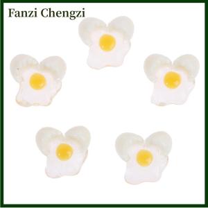 Fanzi 5pcs 1:12 Dollhouse Miniature Mini Broken Egg Model DIY Kitchen Toys Accessories