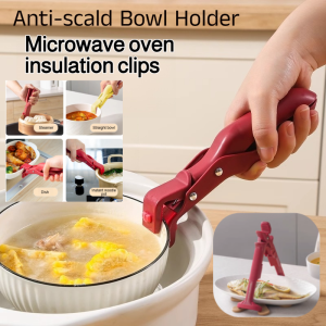 New Upgraded Non-Slip Anti-Scalding Dish Plate Gripper Clips  High Temperature Non-slip Crockery Clamps Insulated Heat Pot Clips Anti-scald Clamps and Multipur