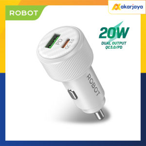 ROBOT RT-C11 Car Charger Colokan Charger Mobil - 2 Port USB & Type C