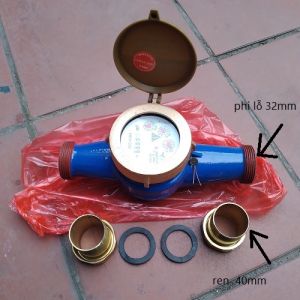 đồng hồ nước ren 40mm đường nước chảy 32mm