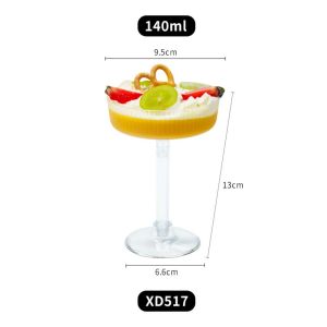 WFYW Disposable Martini Glasses Plastic Detachable Dessert Cup Luxury Champagne Tower Ribbed Martini Glasses For Wedding Birthday Party