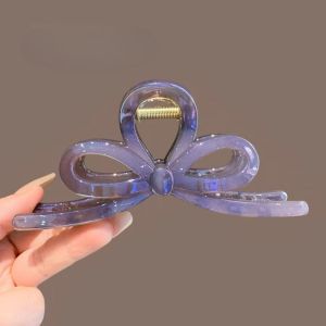 Fashionable Mermaid Bow Ribbon Hair Clip for Women High-end New Acrylic Shark Clips