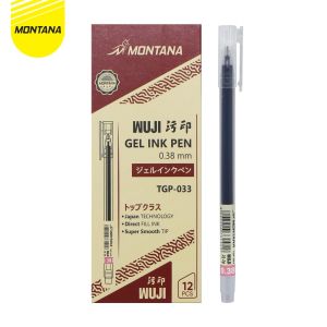 Pulpen Gel Montana 0.38 mm 1 pack isi 12 pcs Bolpen  nyaman untuk menulis anti macet