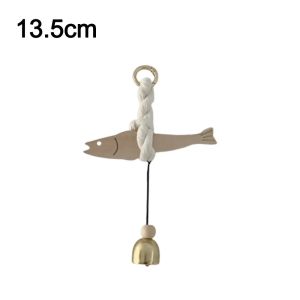 Wall Wooden Door Pendant Ultra-thin Tree Fish Ornament Lightweight Saves Space Wall-mounting Fish Hangable Pollack Charm Crafts