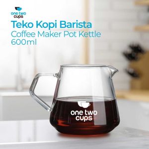 LIVING HOME Server Kopi V60 Teko Coffee Maker Borosilicate Glass Gelas penampung dripper kopi Teko Kopi Decanter Coffee Muranee Glass Server Coffee Or Tea 400ML Teko Kopi & Teh