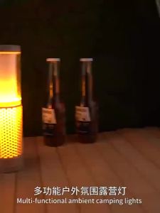 AE Outdoor lighting camp rechargeable retractable camping lamp with dual-color ambiance and magnetic attachment led Work light portable tent light