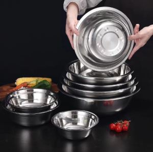 Soup Bowl Stainless Steel Thickened Household Soup Bowl Korea Soup Basin l Mixing Bowl -keimav