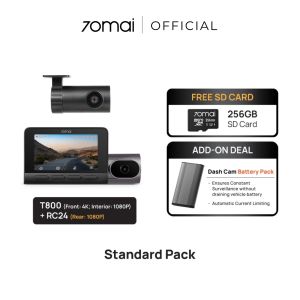 [NEW] 70mai T800 3-Channel Dashcam Dual 4K Resolution + HDR | 4G Connectivity | Built-in GPS & AI Parking Surveillance