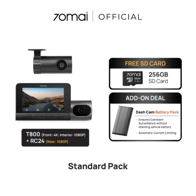 [NEW] 70mai T800 3-Channel Dashcam Dual 4K Resolution + HDR | 4G Connectivity | Built-in GPS & AI Parking Surveillance