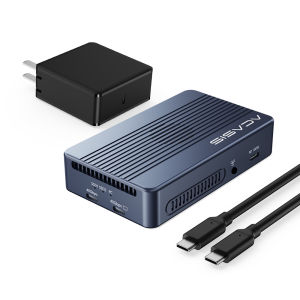Acasis 40Gbps usb4.0 M.2 NVMe 2 Bay RAID SSD Enclosure 6-IN-1 Docking Station Surpoet 2*8TBDisk ArrayScreen ExpansionFree PD100W power supply