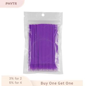 PHYTR HOT 50Pcs Disposable Eyelash Extension Individual Lash Removing Applicator Brushes