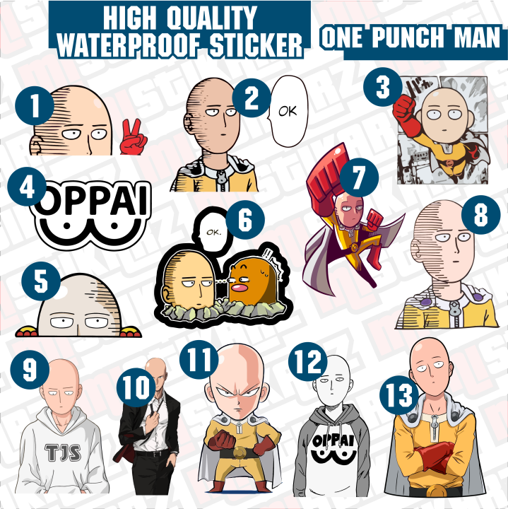 One punch on sale man sticker