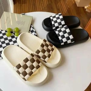 Sandal Slop Eva Pria Wanita Motif Kotak Catur Import High Quality
