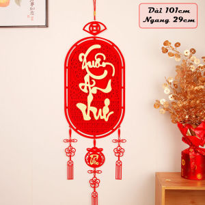 Size lớn - Khánh QUẠT nhung chữ PHÚC LỘC THỌ TẾT Dây trang trí tường dây liễng chữ trang trí Tết