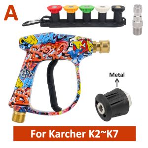 Pressure Washer Water G-un for Car Cleaning Hose Connector For Karcher Nilfisk Parkside Bosch Quick Connector Nozzles