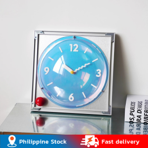 💥Dream Best🔥 Bubble Wall Clock Iridescent Spectrum Bauhaus Style Aluminum Frame Decorative Clock 30*30cm
