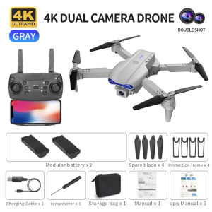 E99 Pro Mini Drone 4K HD Dual Camera Quadcopter Foldable RC Helicopter with Altitude Hold Mode & WiFi Function for Kids Toy