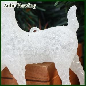 Aolie Deer Christmas Forest Elk White Flash Dessert Table Decor for Home