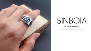 Sinboia Retro Anchor & Silver Cross Ring: Stylish Jewelry for Men & Boys