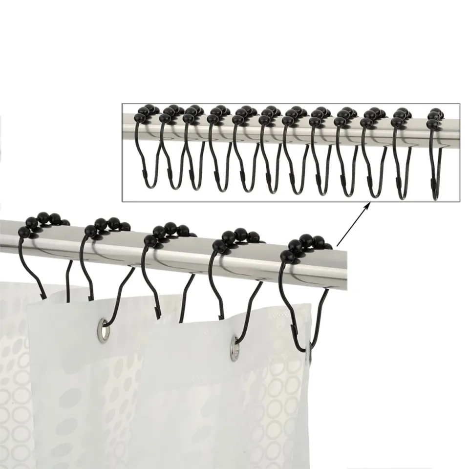Rust-Resistant Metal Double Glide Shower Hooks for Bathroom Shower Rods  Curtains Shower Curtain Hooks Rings Bl16194 - China Hooks and Hook Rings  price | Made-in-China.com