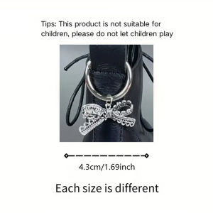 YAFEN 2pcs Retro Metal Bow Pendant Boots Shoes Buckles Decoration Boots Shoe Accessories Metal Pendant Jewelry