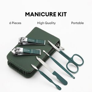 Hearth & Haven Nail Scissors Set Household High End Mens and Womens Special Nail Clippers Manicure Beauty Tools 6 Piece Portable Household
