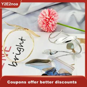 【Y2E2noa】 Bohemian Butterfly Leaf Charm Upper Bracelet Arm Chain Metal Hollow Out Geometric Pattern Retro Arm Cuff Bangle Body Bracelets
