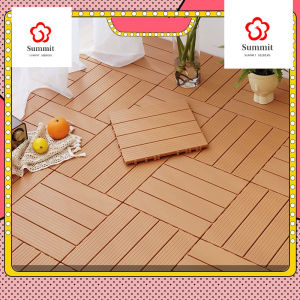 4pcs 30*30*2.0CM Decking Tiles Garden Outdoor Restroom Entrance Wood Stone Grass Interlocking Patio Balcony Porch