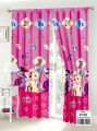 Mga kulay rosas at berdeng magandang kurtina ng panda ay popular sa mga bintana, kuwarto at banyo 100 * 210cm1PC. 