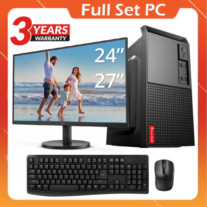 FULL SET DESKTOP PC Desktop Komputer / Desktop Pc / Office Desktop