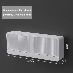Sadoline~Single & Double Wall-Mounted Leakproof Soap Holder — No-Drill Drain Cover Organizer for Bathroom