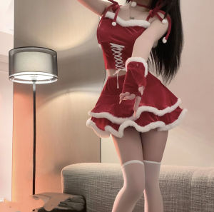 U Gonna S Christmas Sleepwear for Women Dress Red Sleeveless Push Up Lingerie Nightwear Fashion 2025 New Design Elastic Party Christmas Gift