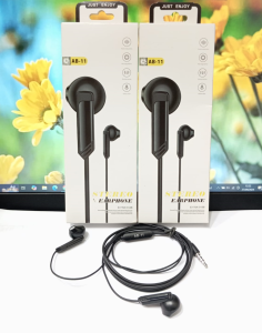 Handsfree AB-11 + Mic Stereo Earphone Headset Extra Bass Sound Music Universal