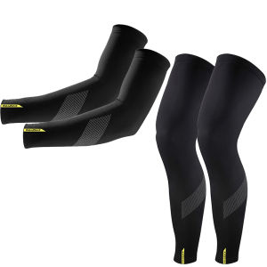 【NEW A 】2026 Team Raudax Black Leg Warmers UV Protection Breathable Cycling Arm Warmer for Bicycle Running Racing MTB Bike Leg Sleeve