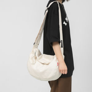 Retro Sling Bag for Men Japanese Canvas Bag Crossbody Bag Shoulder Bag Womens Casual Dumpling Bag