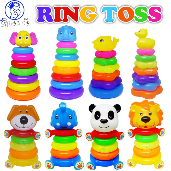 Spence Colorful Multi Layered Ring Toss RIC GRP 55 Nesting Toys
