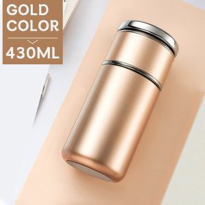 SG【READY STOCK】430ML Double Glass Wall Tea Infuser Filter Separation Tea Cup Cold Brew Strainer Tea Coffee Fruit Tea 泡茶瓶